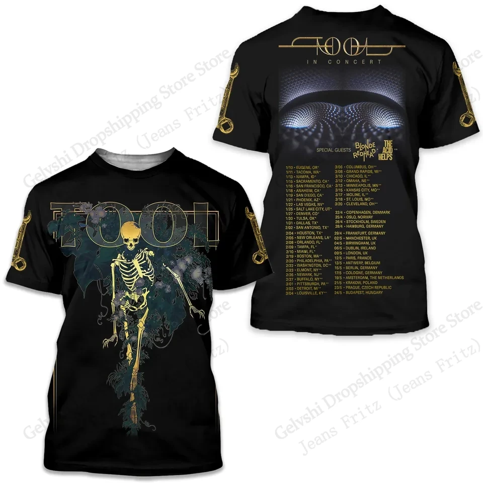 Hip Hop Rock Tool Band 3D Print T-shirt Men Women Fashion Short Sleeve Tops Tees Street Plus Size Vintage Apparels t shirt men