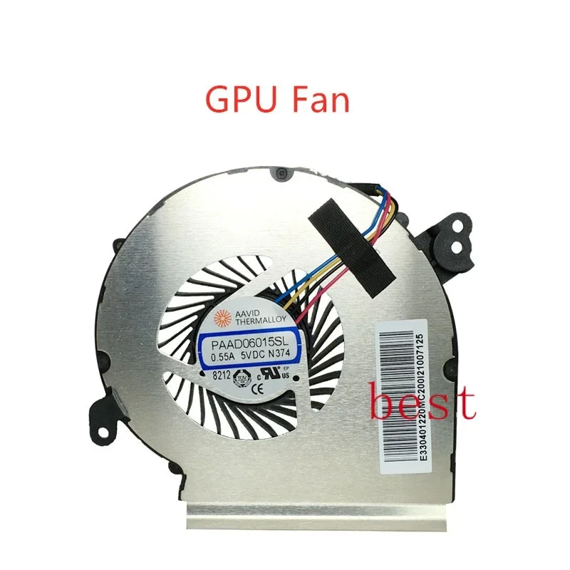 NEW COOLING CPU GPU COOLING FAN COOLER FOR MSI GE62MVR GE72MVR 7RG AAVID THERMALLOY PAAD06015SL 0.55A 5VDC -N374 N376 4PIN