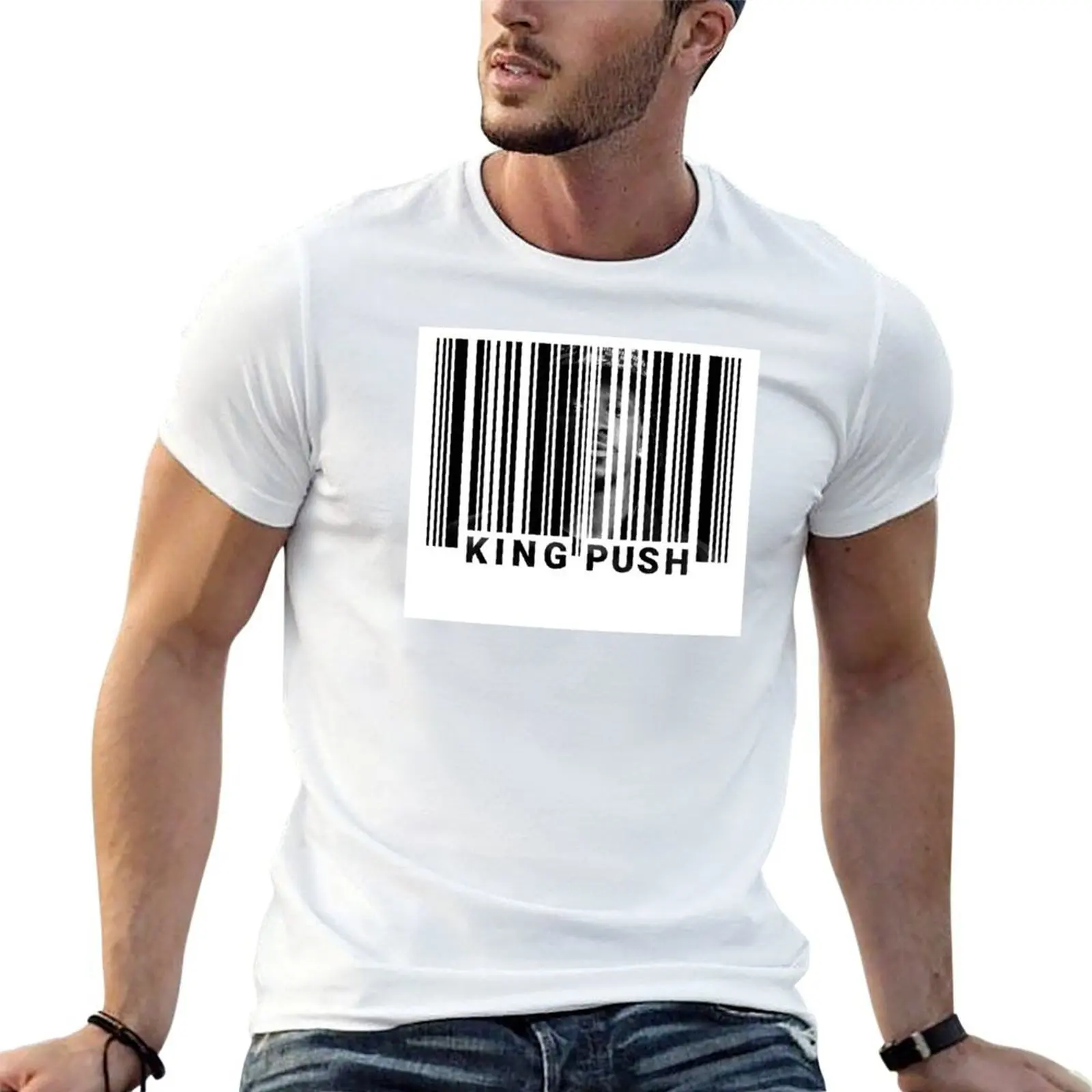 Pusha T - King Push / My name is my name bar code blend T-Shirt Sports Casual Short Sleeve Cotton Tee
