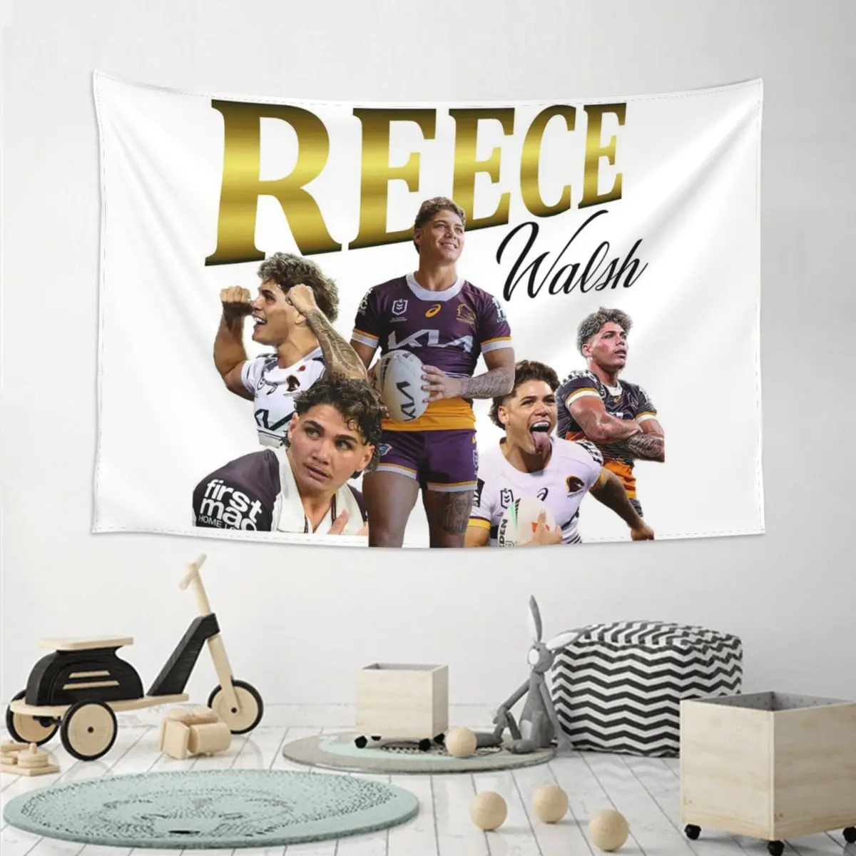 Reece Walsh Collage 2.0 Tapestry Art Wall Hanging Aesthetic Home Decoration Tapestries for Living Room Bedroom Dorm Room