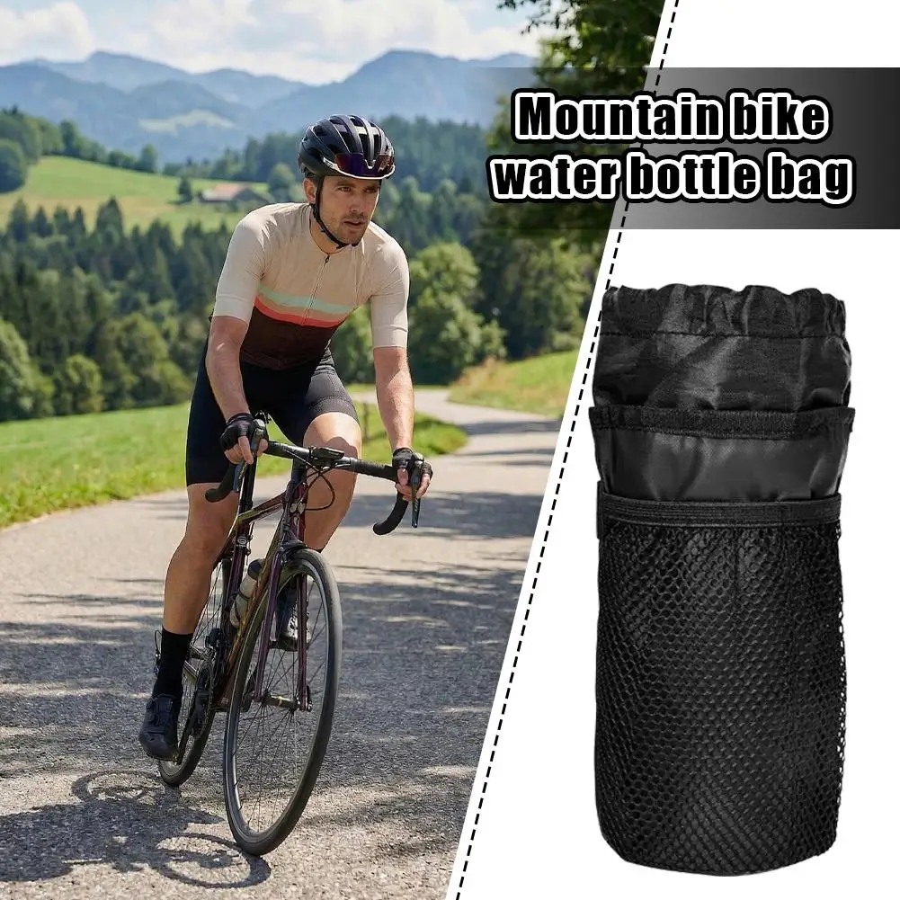 Insulated Bicycle Water Bottle Holder Bag Rainproof Mesh Pocket Handlebar Kettle Carrier Universal Thermal Cup Pouch for MTB