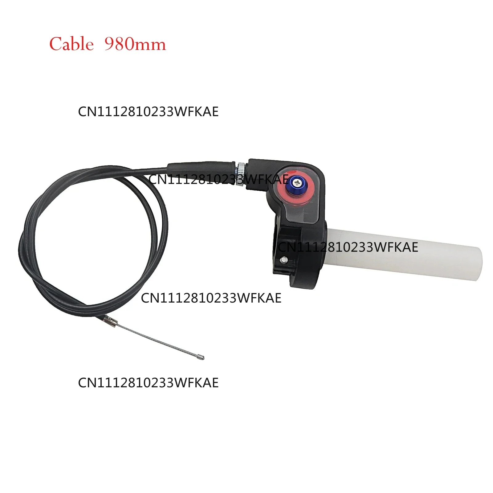 Motorcycle Visual 1/4 Quick Turn Throttle Grips Settle & Twist Gas Throttle Handle + 980MM Throttle Cable Dirt Pit Bike Motocros