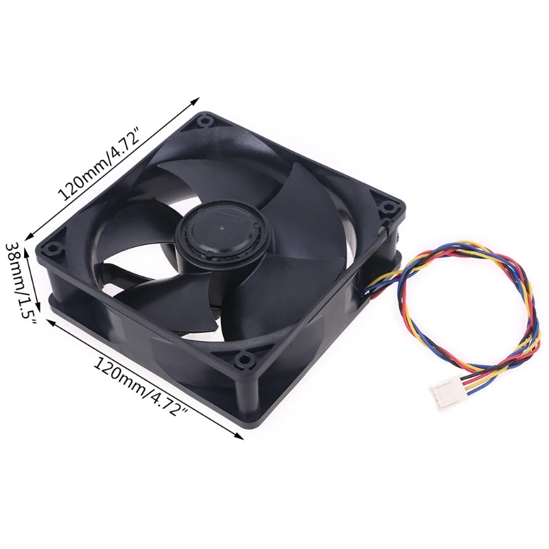 Replacement W12E12BS11B5-57 For Nidec 12038 DC12V 1.65A PWM Cooling Fan 12cm 6000RPM fan 4wire BTC Repair image 6