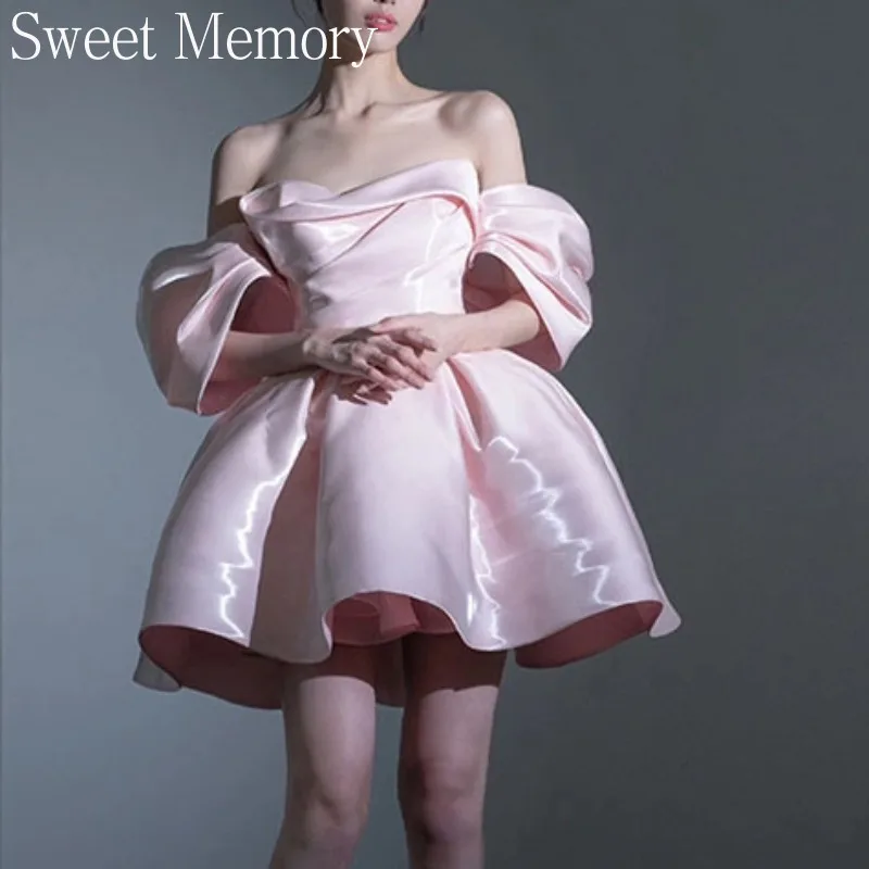 

A8140 Off The Shoulder Pink Prom Dresses Girls Women Clothes Sweet Memory Birthday Elegant Dress Women for Wedding Party Dress