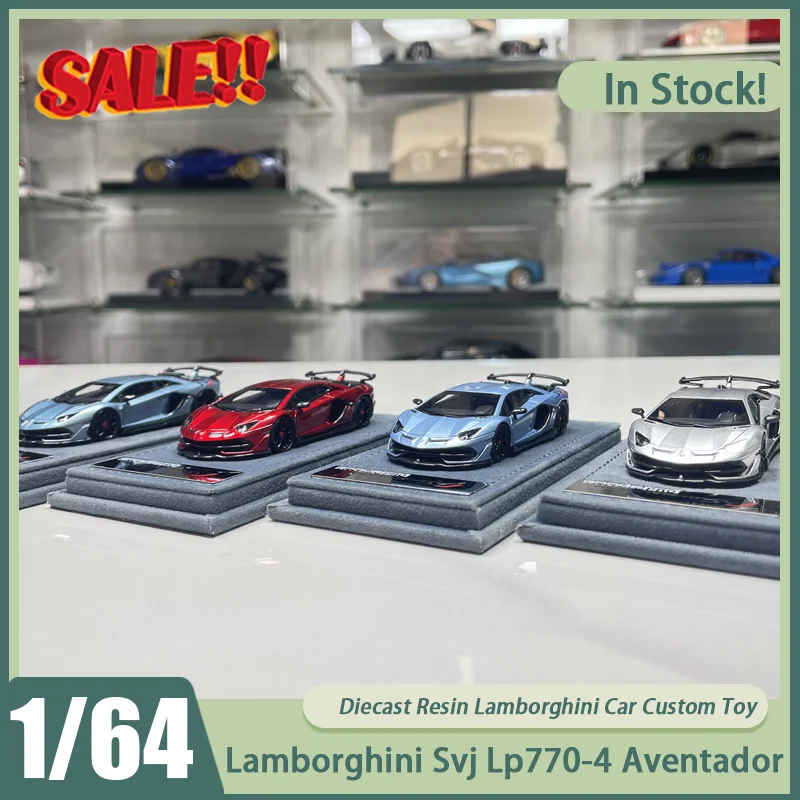 

New In Stock Grade Pro 1:64 Lamborghini Svj Lp770-4 Aventador Resin Diecast Lamborghini Ornaments Custom Toy Kids Christmas Gift
