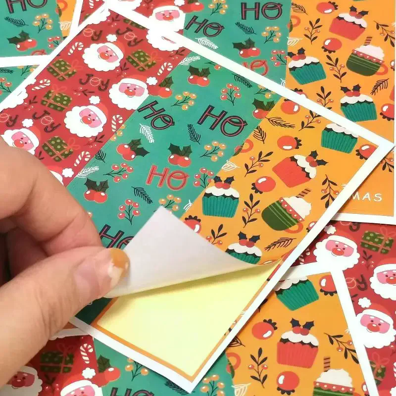 สติกเกอร์สุขสันต์วันคริสต์มาส 90 ชิ้น สำหรับห่อของขวัญ กล่องของขวัญคริสต์มาส บรรจุภัณฑ์ สติกเกอร์ตกแต่งปิดผนึก อุปกรณ์คริสต์มาส