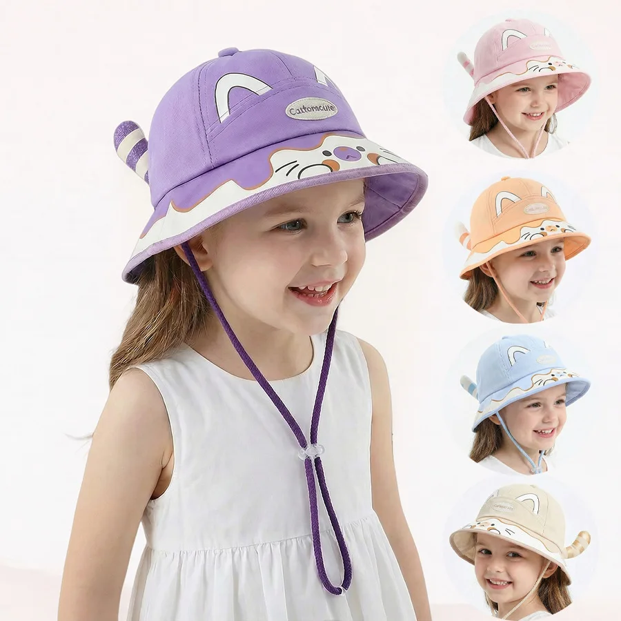 

Baby hat - Boys' and Girls' Spring Style Flat Brim Hat - Cute Animal Sun Hat - Children's Baseball Cap - Trendy