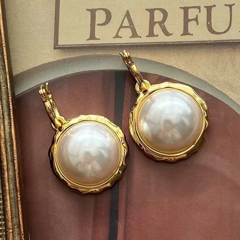 

Luxury Vintage Pearls Drop Retro Earrings for Women TK Fashion Jewelry Accessories