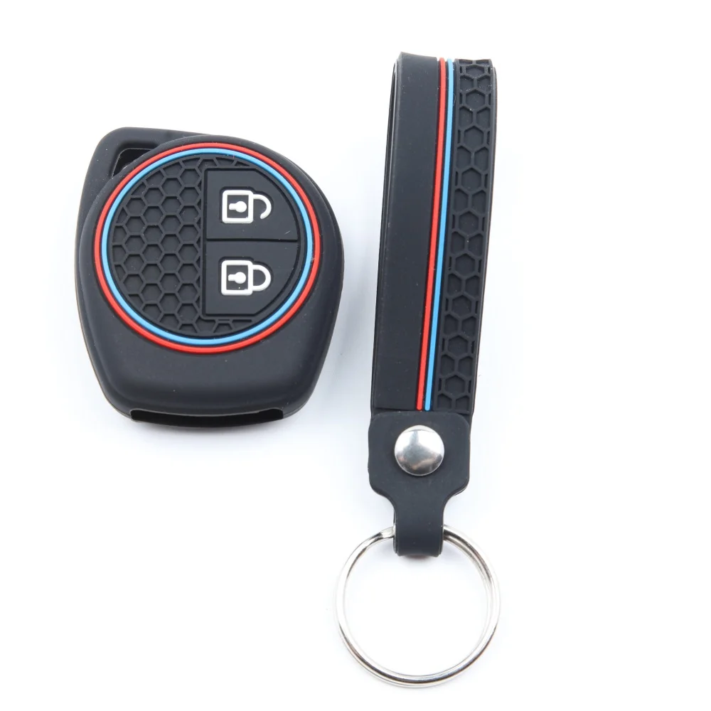 2 Button Silicone Car Remote Key Cover Case For Suzuki Swift Ignis Vitara Liana Ciaz Baleno Car Key Fob Case Cover Shell Decor