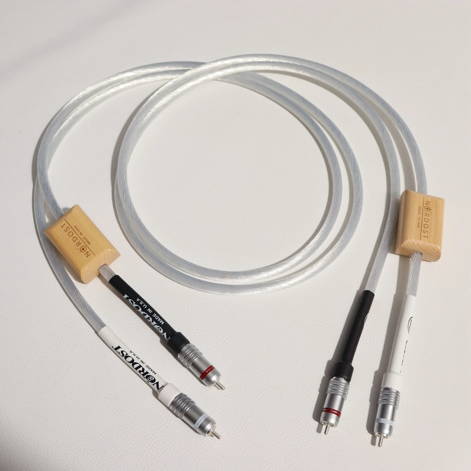 1 Pasang Kabel Audio RCA Referensi Tertinggi Perak Monokristalin Seri ZUIDID OD dengan Konektor RCA CMC Berlapis Perak