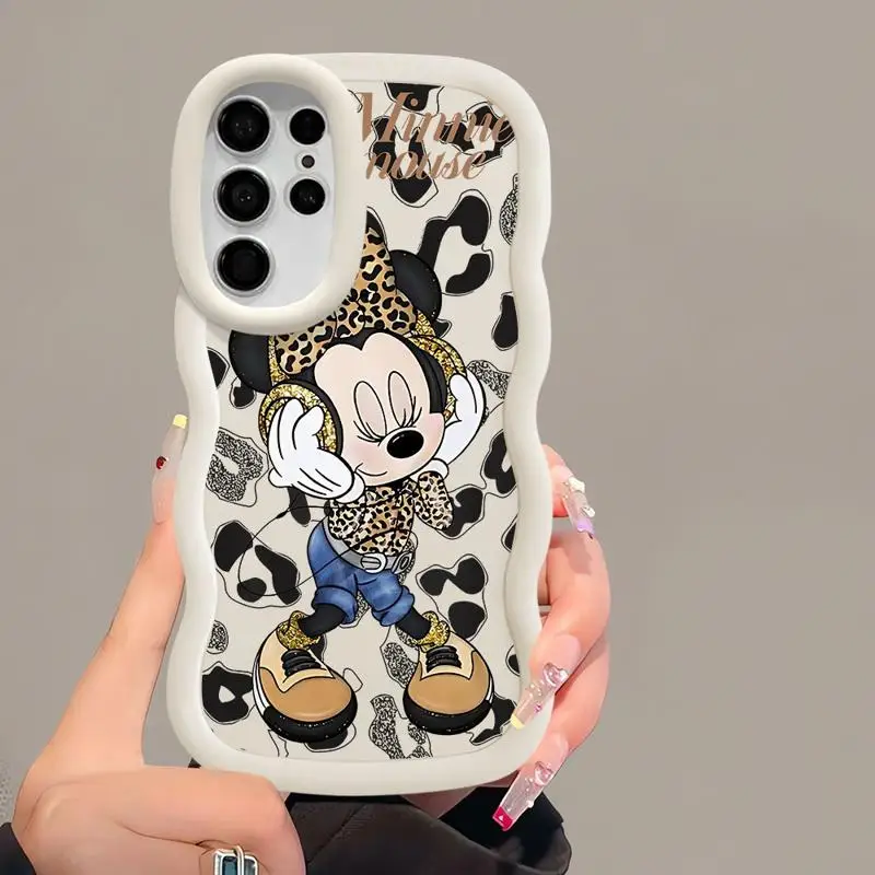 Disney Mickey Minnie Phone Case for Samsung Galaxy  S21 S22 S23 FE S24 Ultra A22 A23 A24 A25 A32 A33 A53 A52 A54 Waves Shell