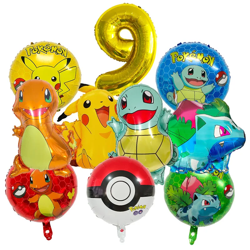 Riesige Pokémon-Themen-Folienballons Geburtstagsparty-Dekoration für Kindergeburtstag Geschenk-Favors Fotobox Babyparty-Ballon