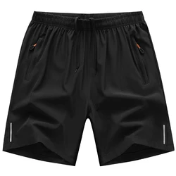 2023 Men's Shorts Summer New Large Size Shorts Casual Zipper Pocket Straight Loose Sports Jogging Shorts Men's Beach Pants M-9Xl