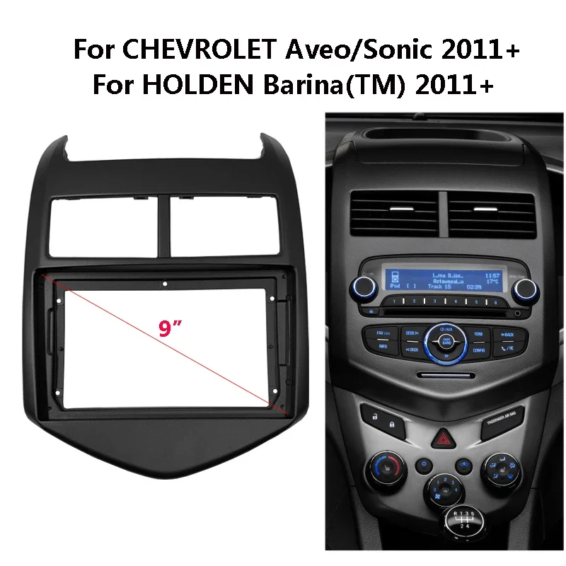 

Car Radio Fascia For CHEVROLET Aveo/Sonic HOLDEN Barina Auto Stereo Refit Dash Panel Bezel Faceplate Frame Kit