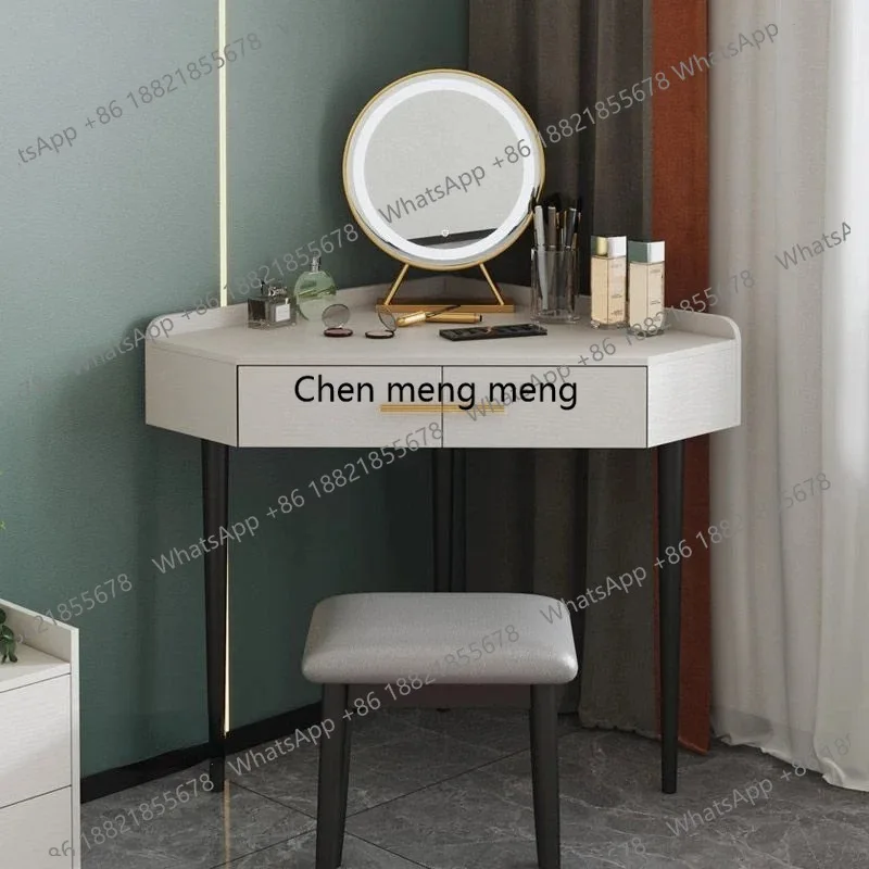 

Luxury Nordic Dressing Table Bedroom Modern Organizers Storage Corner Dressing Table Multifunctional Mirror Coiffeuse Furniture