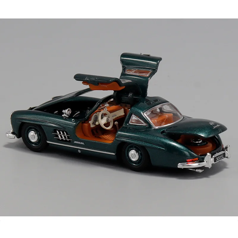 Diecast Original 1:64 Scale Alloy 300SL W198 Gull Wing Door Toy Car Simulation Classic Model Hobby & Collectibles Souvenir Gifts