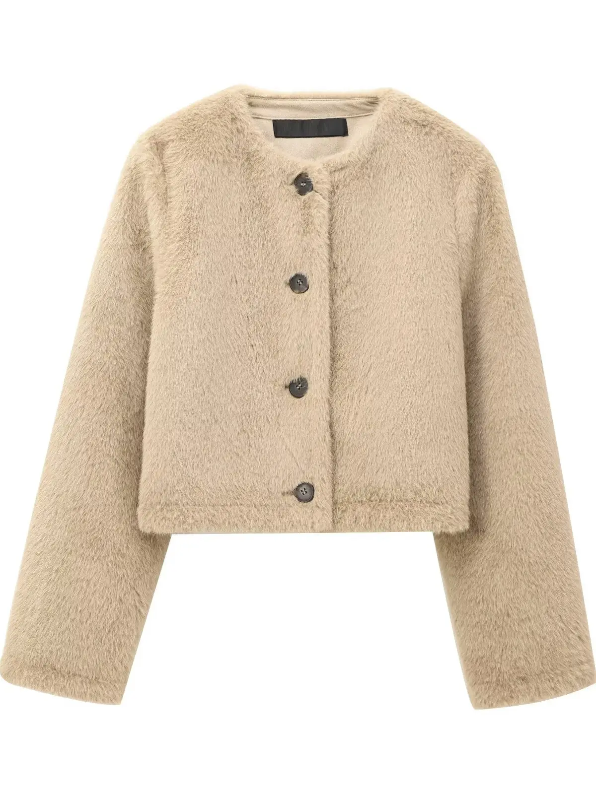 حار كسول Sle تأثير الفراء الاصطناعي Jaet ort ملابس خارجية خريف جديد 2025 معطف نسائي دافئ من ألياف البوليستر #5