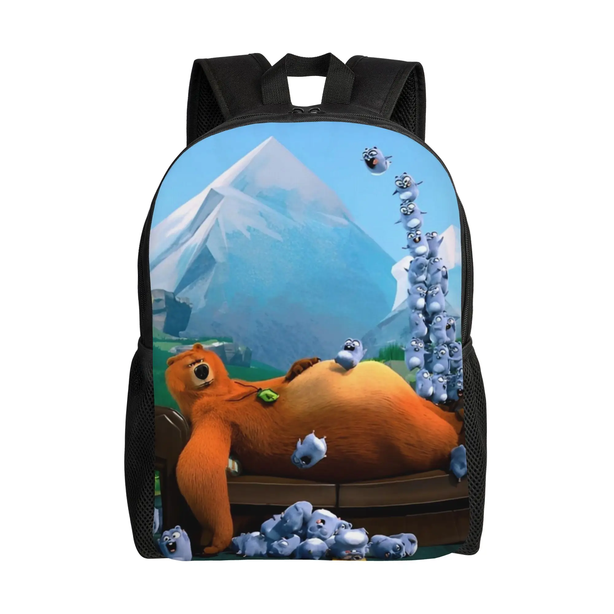 

Grizzy Tabodi Fashion Backpack Sports Student Hiking Travel Cartoon Daypack for Men Women College Canvas Bags