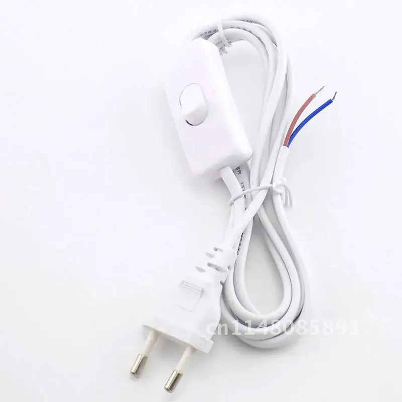 

1.8m eclectic 110v-200v AC Power Supply Cable EU Euro extension cord Adapter 303 on/off switch US plug For led light bulb tube