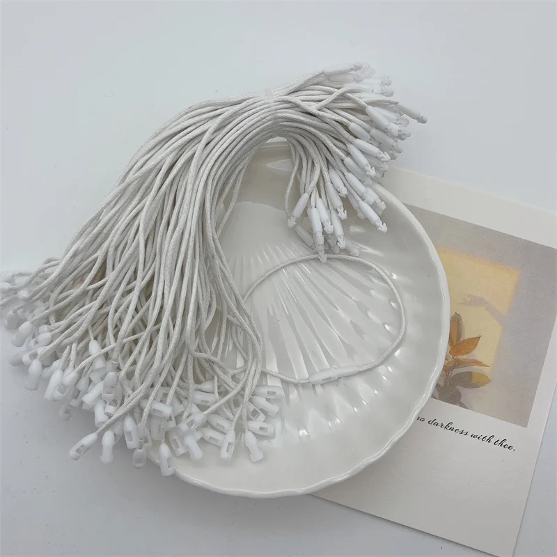 50/100/200 Pcs 20cm Wax Rope Clothings Tag Rope For Jewelrys Price Label With String Diy Jeans Shirt Clothing Tag Rope Wholesale