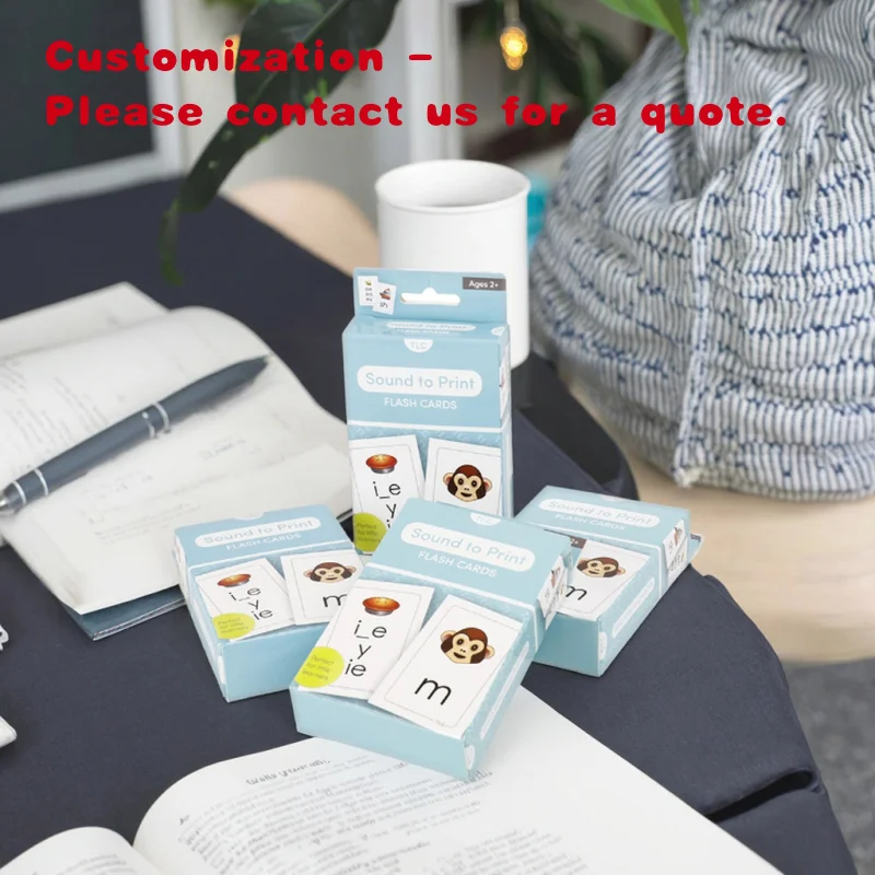 custom.Custom Alphabet and Animal Study Cards Learning Flash Cards Games Kids