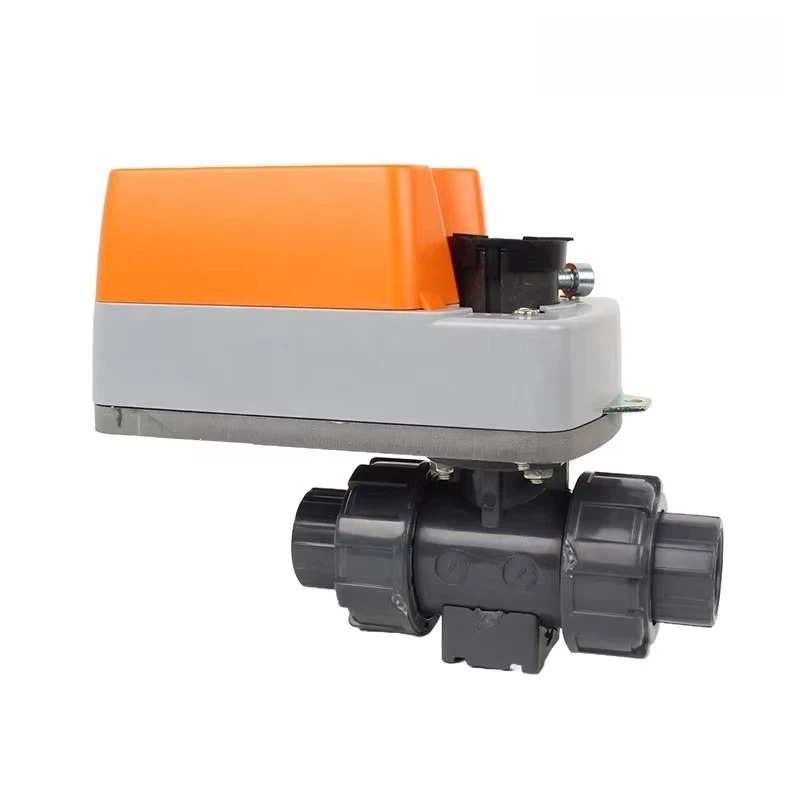 Valvole di controllo motorizzate modulanti 4-20mA 0-10V Valvola a sfera in plastica UPVC 1/2in-2in 24V 220V Sistemi HVAC Tubi dell'acqua agricoli