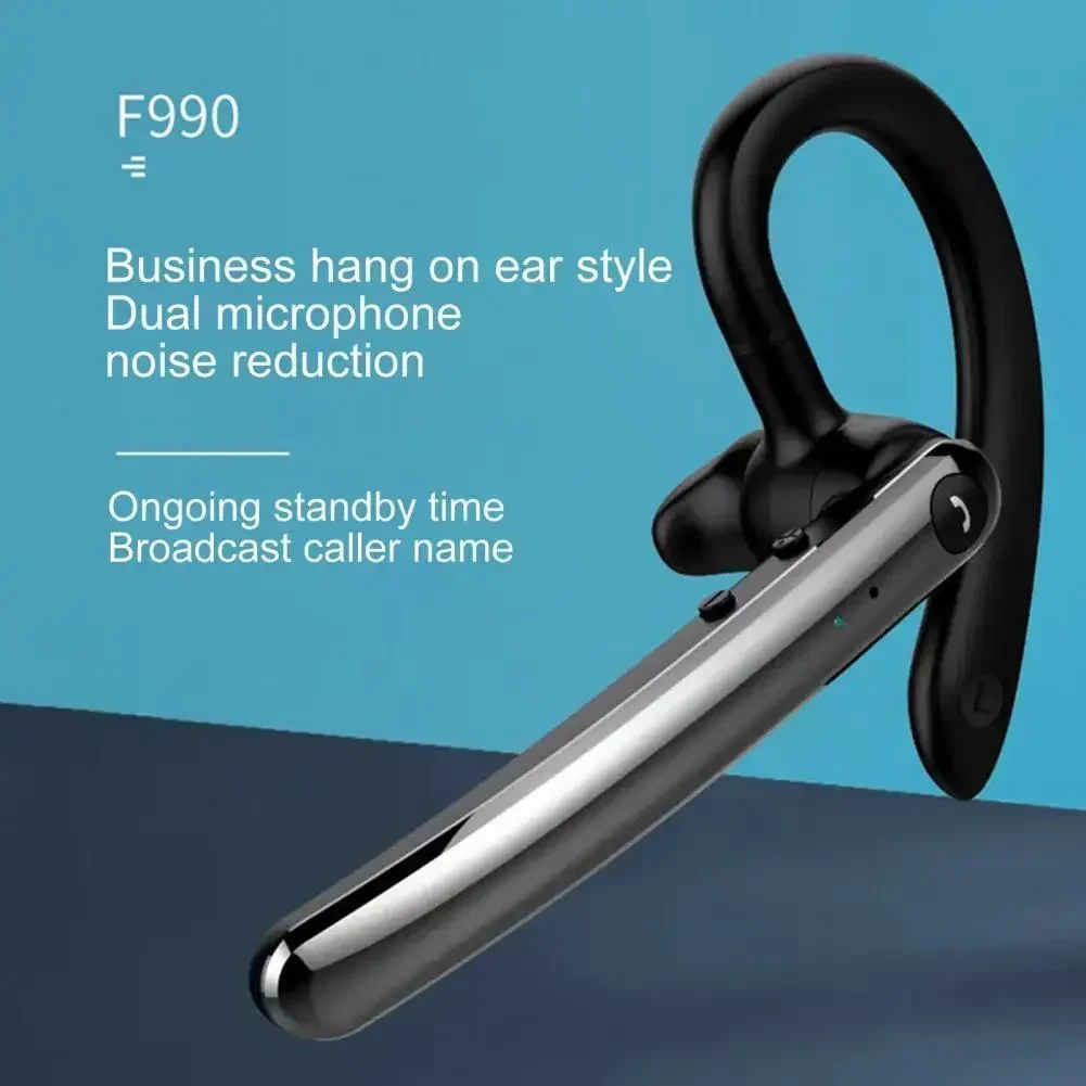 

Wireless Headphone for Business Headset Wireless Bluetooth Earphone Ear Hook ENC Noise Reduction Dual Microphone Smart Vocal