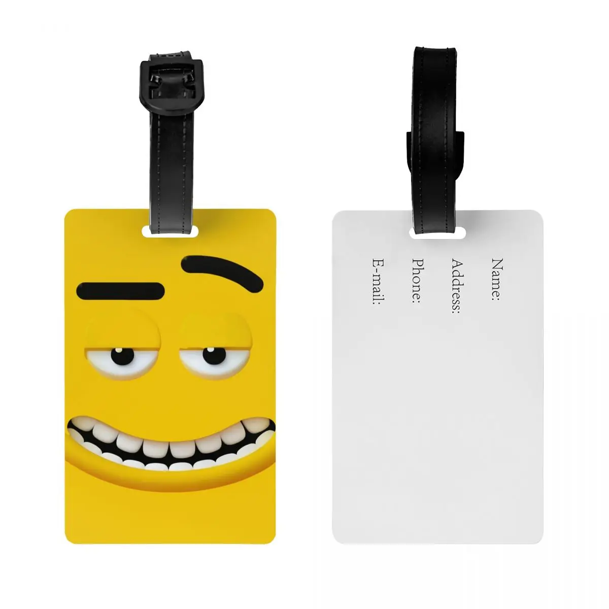 Custom Funny Expression Luggage Tag Suitcase Baggage Privacy Cover ID Label