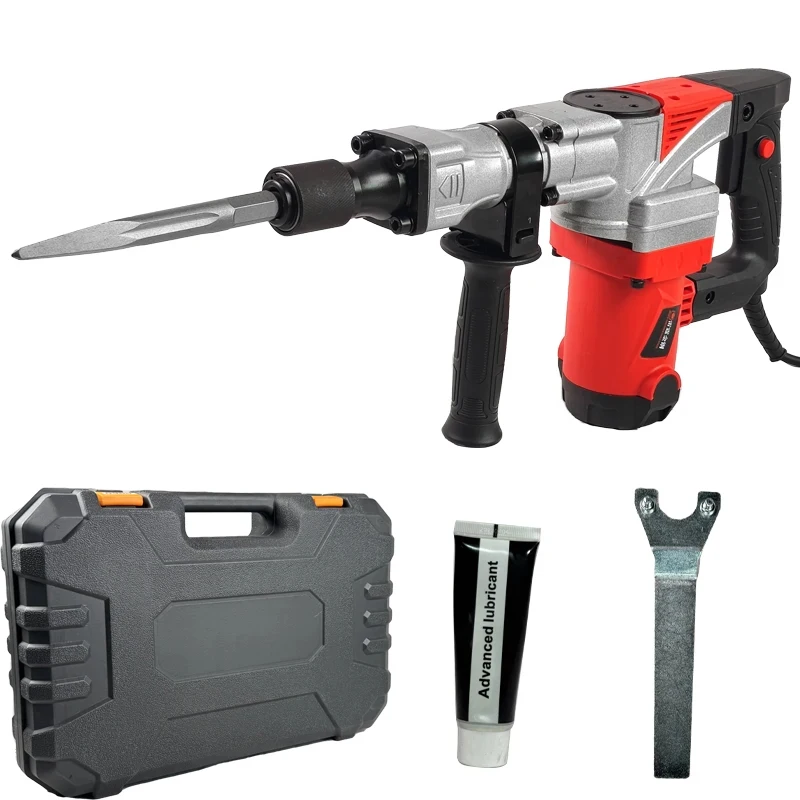 

0835 Industrial DIY Electric Pickaxe Demolition Of Concrete Wall Slotting Power Tool Copper Wire Motor 1100W 3000Bpm Aluminum