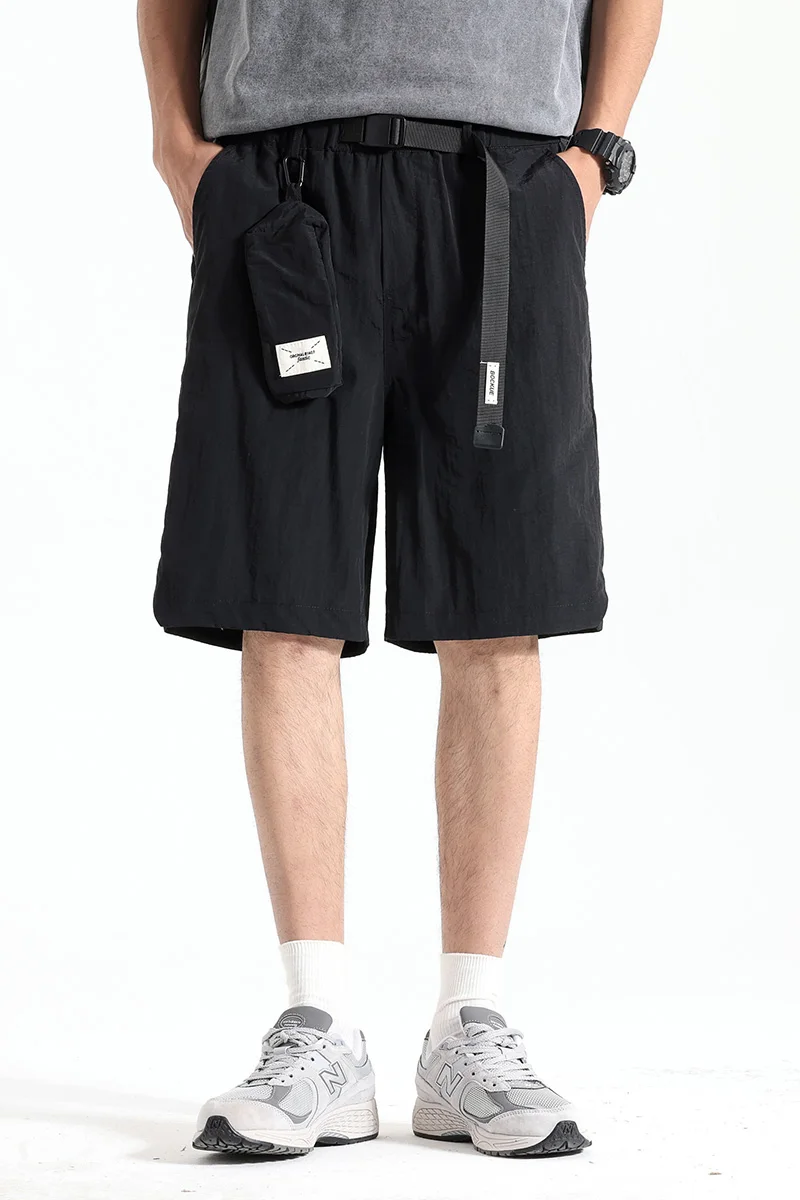 여름 새로운 유행 솔리드 컬러 남자 반바지 야외 스포츠 해변 3 차원 분리형 여행 포켓 탄성 캐주얼 L