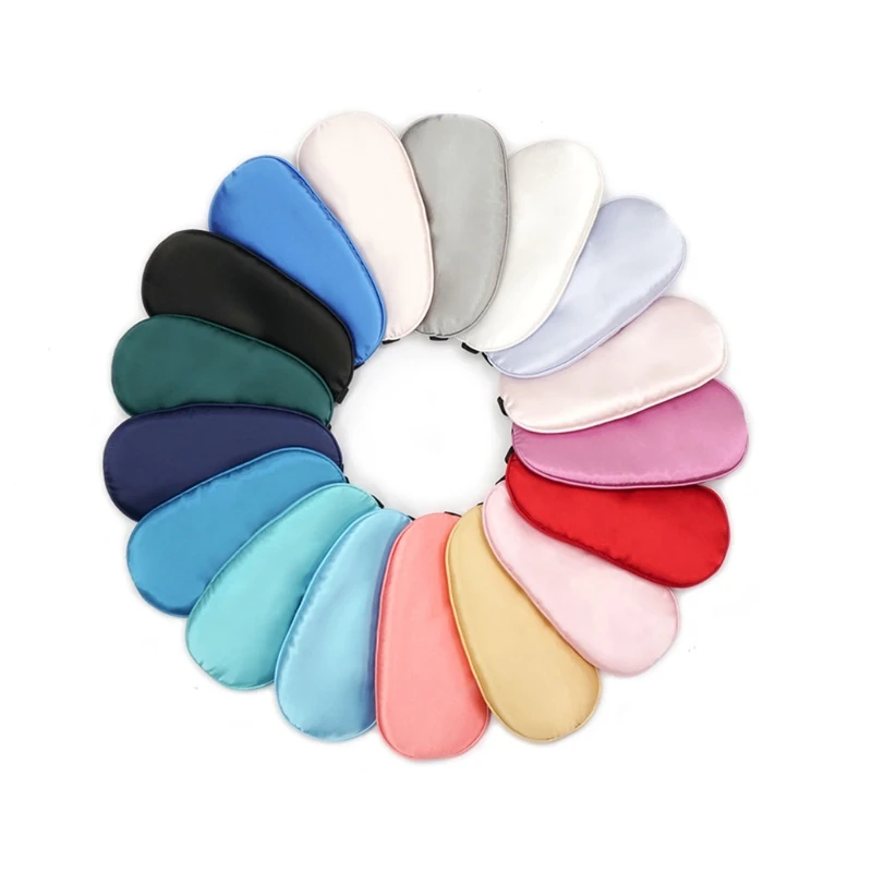 Women Imitated Silk Sleep Eye Mask Portable Travel Eyepatch Nap Eye Patch Rest Blindfold Eye Cover Sleeping Masks Drop Shipping