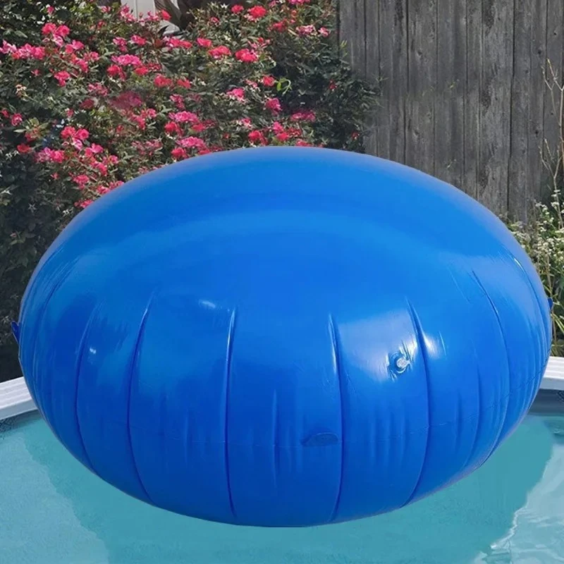 Cold-Resistant Pool Floating Pillow - Winter Outdoor Inflatable with Anti-Leaf Cover, Thickened Pool Protector