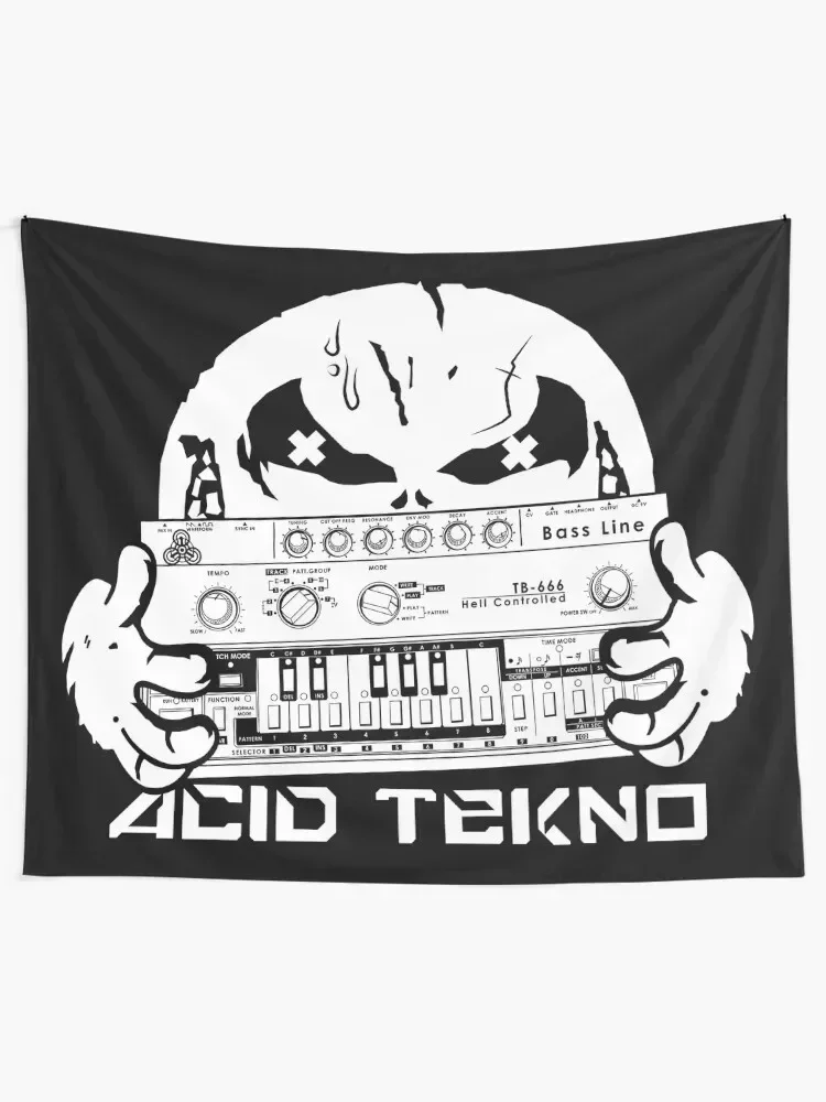 acid tekno (no color version) Tapestry Aesthetic Room Decor Bedrooms Decorations Aesthetic Room Decoration Tapestry