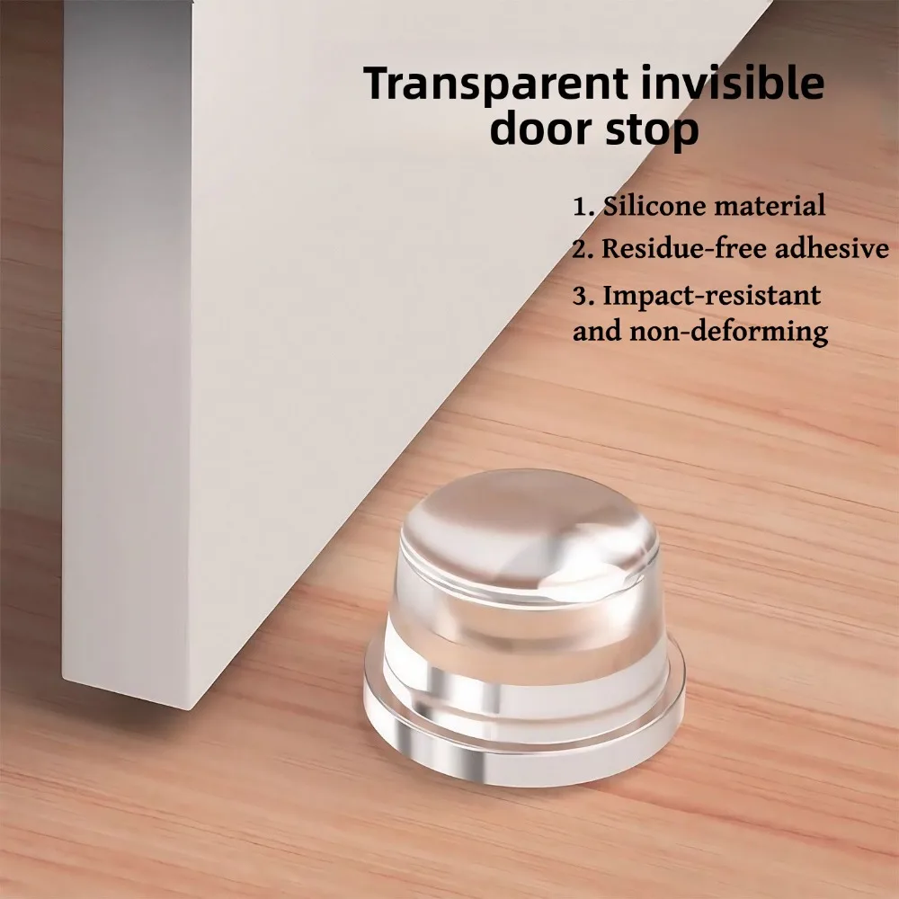 ตัวกันกระแทกประตูซิลิโคน ป้องกันผนัง ที่กันกระแทกมือจับประตูห้องนอน แบบติดเอง ป้องกันการชน อุปกรณ์เสริมเฟอร์นิเจอร์ที่ใช้งานได้จริง