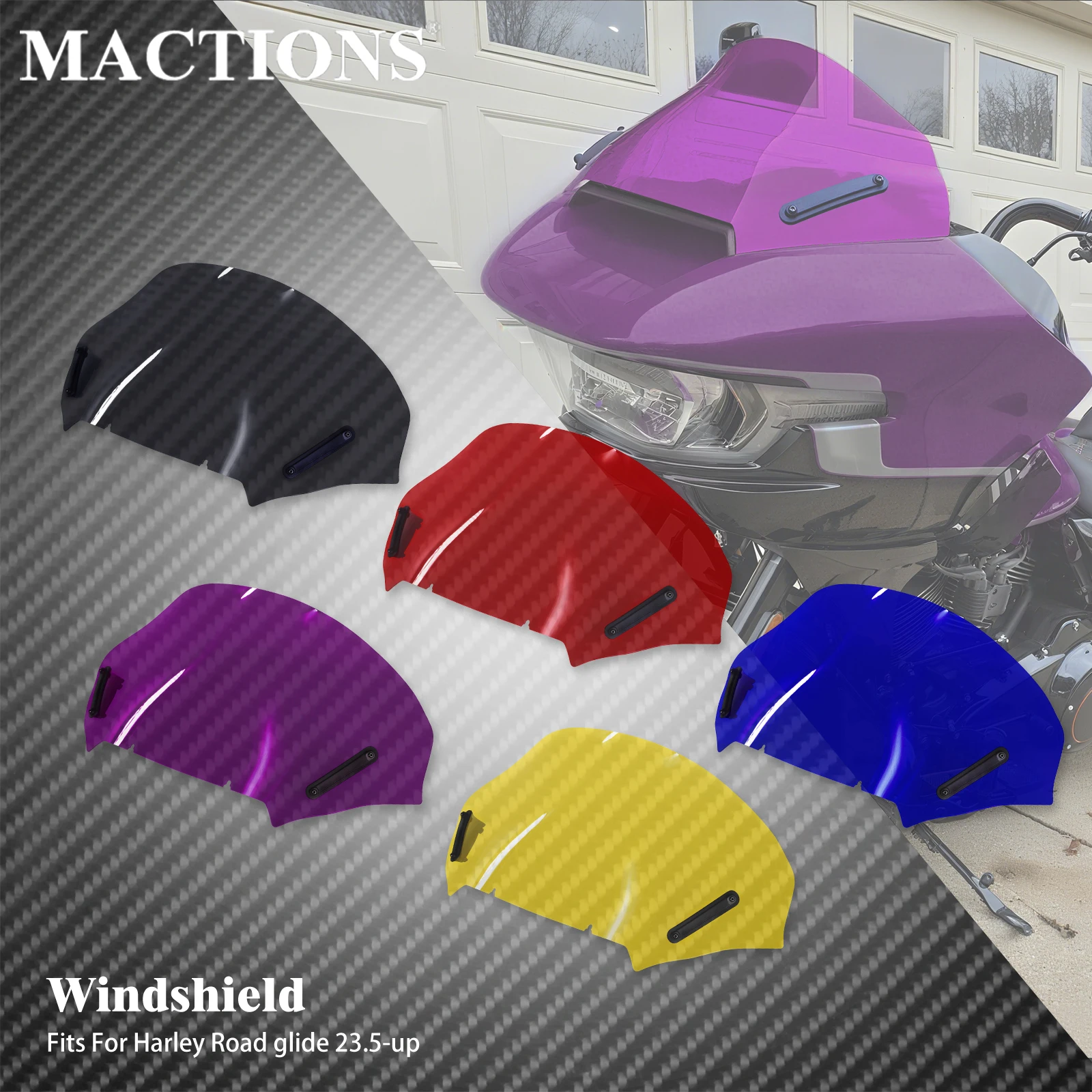 

Motorcycle Windshield Fairing Wind Deflectors Windscreen For Harley Touring Road Glide CVO FLTRXSE 2023-2025 FLTRX ST FLTRXSTSE