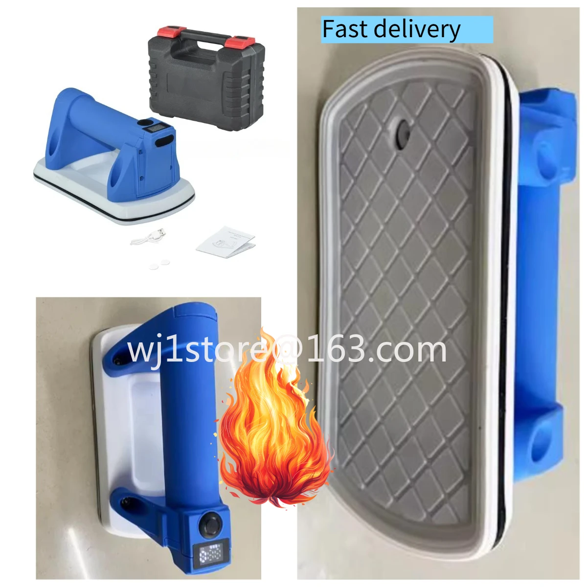 Tile Metal Glass Single Hand Pump Convex Intelligent Mini Electric Vacuum Lift Suction Cup
