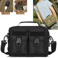 Men Tactical Fishing Chest Bag Travel Messenger Belt USB Hunting Bag Outdoor Hiking Cycling Shoulder Daily Pouch Bait Fanny Pack