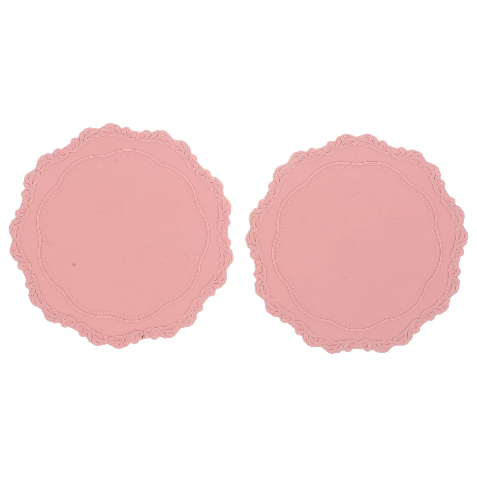 2개 프리미엄 실리콘 왁스 씰 패드 내열성 논스틱 탈형 매끄러운 표면 음료 컵 코스터 선물