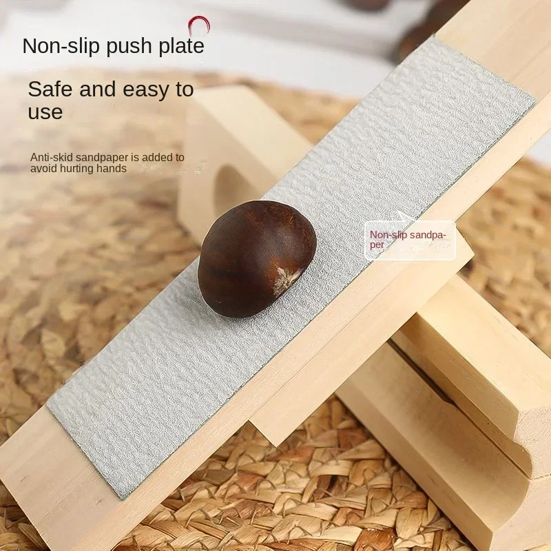 cone chestnut openers chestnut artefacts solid wood peeling raw chestnut lotus seed machine home cross open chestnut tool