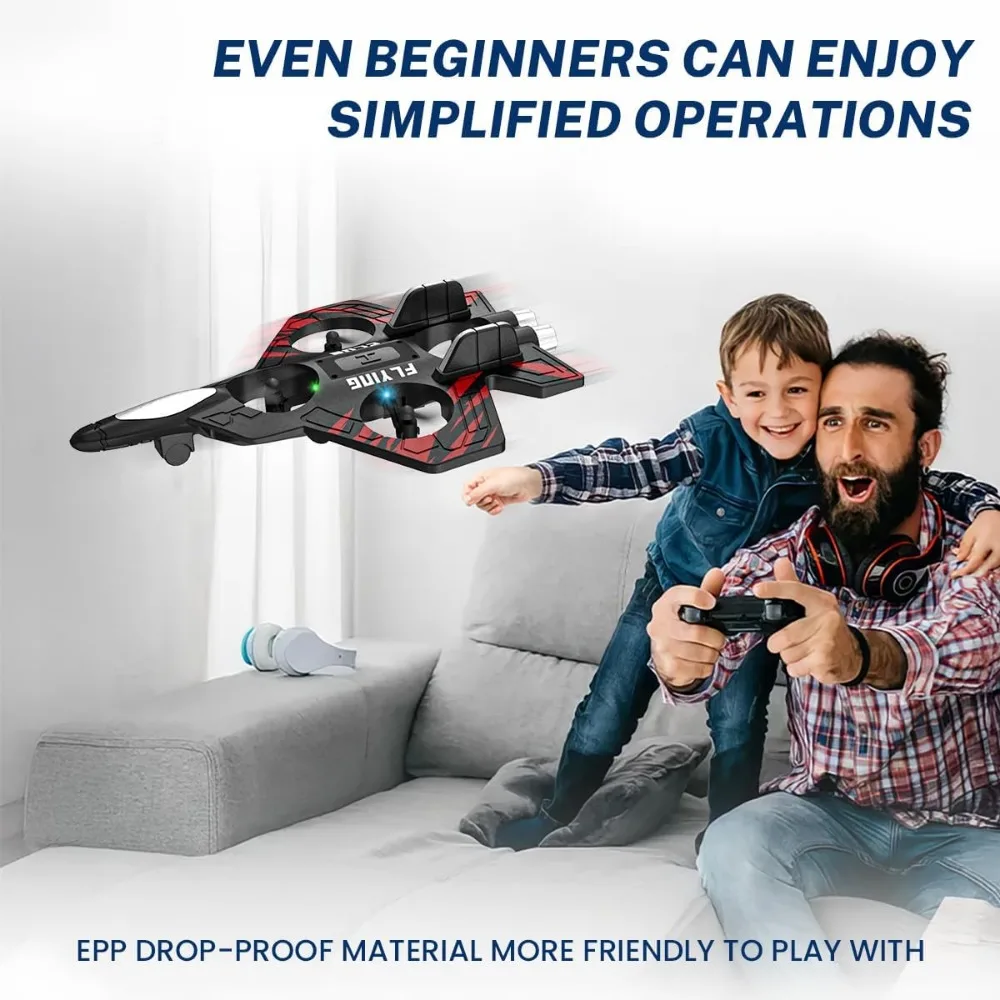 Remote Control Foam Fighter Jet for Kids and Adults with Auto Hover and Headless Mode