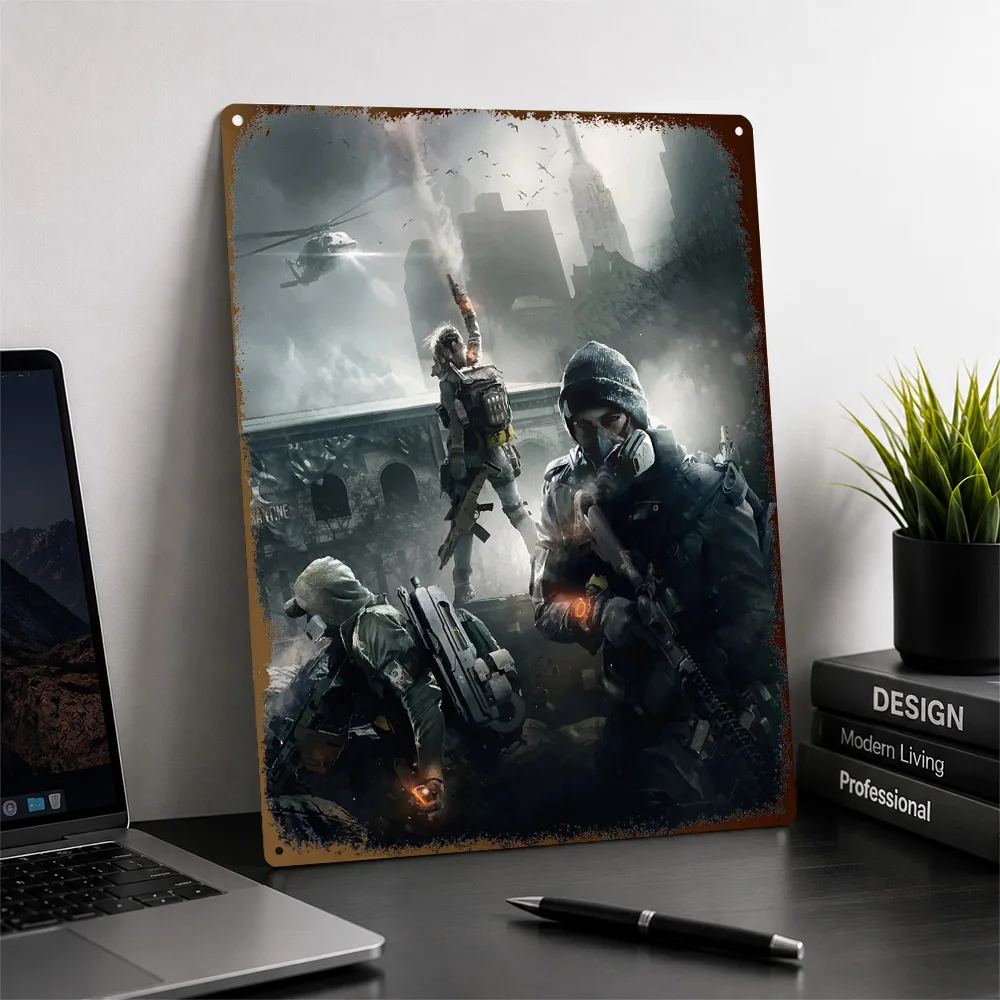 The Division 2 Tactical Team Printed Poster Customized Metal Sign Battlefield Squad Design Wall Art Made To Suit Collector Den
