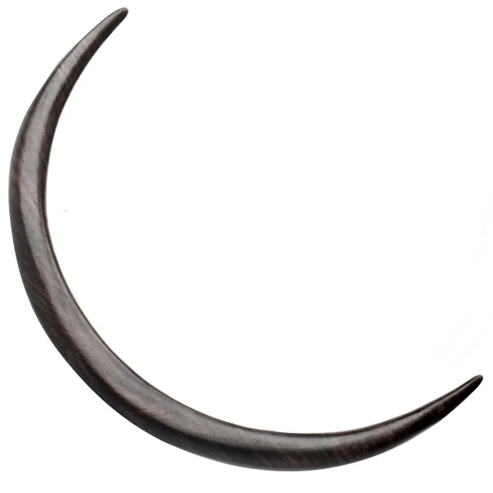 

Shangxuanyue Hairpin Black Curved Moon Wooden Stick Lightweight Retro Women Accessories Bun Hairstyles HairDecoration