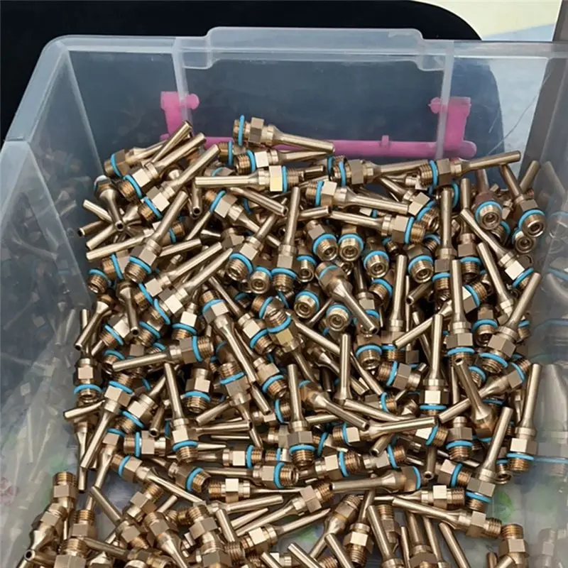 AEE3-3Pcs Hot Glue-Gun Tips 7/16Inches Thread Copper Nozzles Parts For Hot Melting Glue-Gun Bore Size 0.05Inch 0.06In 0.08Inx1.2