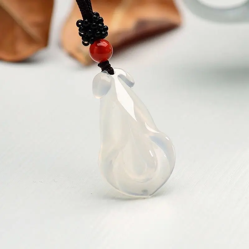 Natural Chalcedony Pendant Ice Orchid Pendant Simple