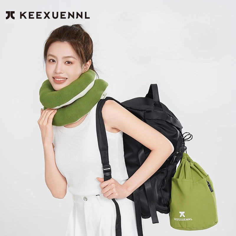 

Ergonomic Neck Head Pilow Bone Shaped Slow Rebound Memory Foam Neck Pilow 360° Rotatable Support Travel Pillow for Sleeping