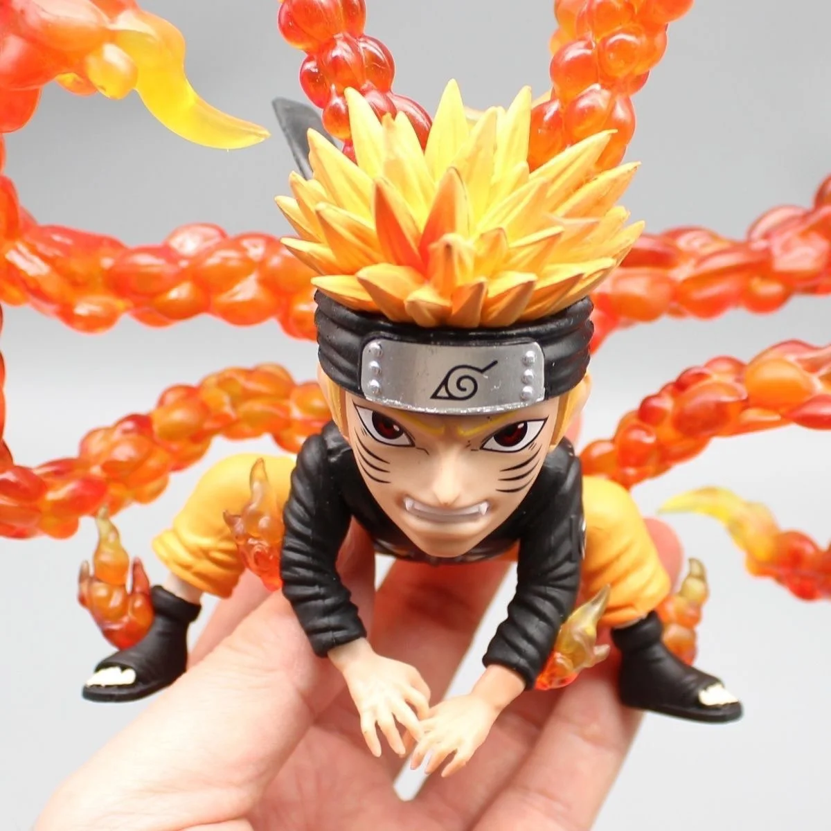 

13cm NARUTO Anime Figures Uzumaki Naruto Action Figure Nine-tailed Demon Fox Four Tailed Rampage Model Pvc Figurine Doll Kid Toy