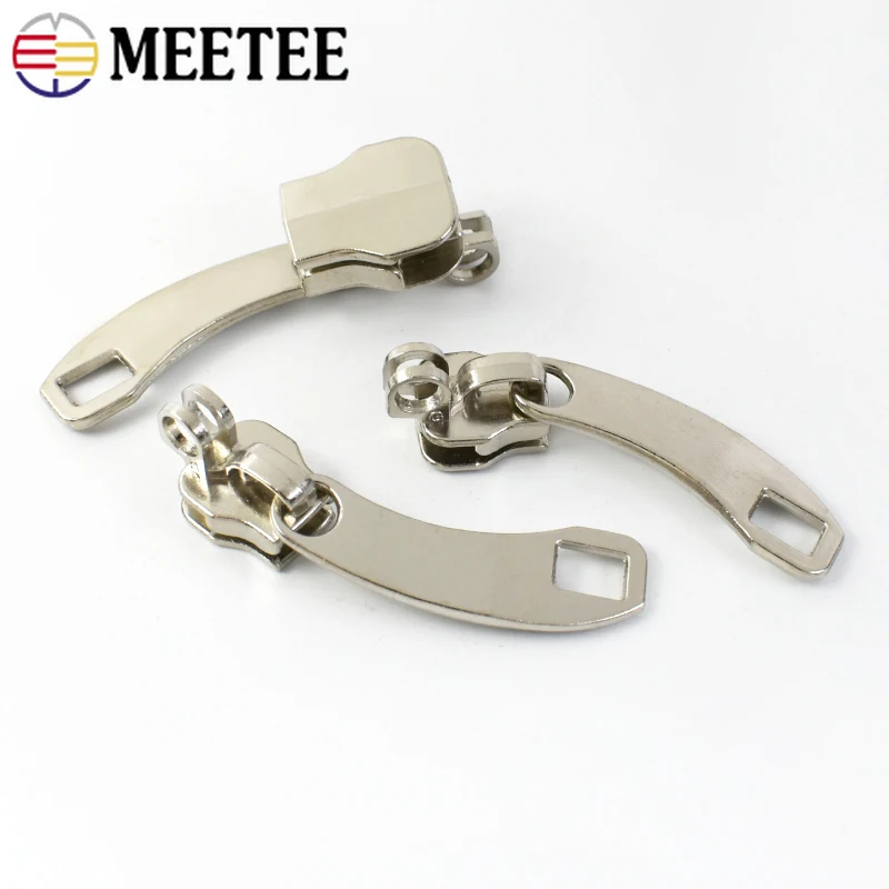 1/2/5Pairs Meetee 5#8#10# Nylon Zipper Slider Lock Hole Zip Head for Luggage Zips Bag Zippers Repair Kits DIY Sewing Accessories - Image 2