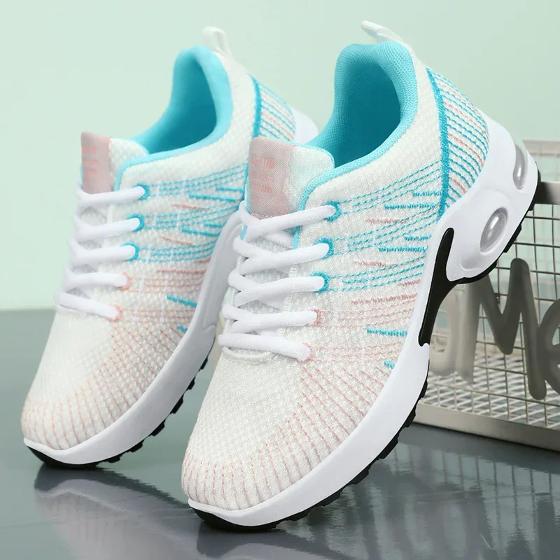 Women's trendy minimalist lines, breathable casual single shoes, shock absorber airbags, running shoes, sports shoes