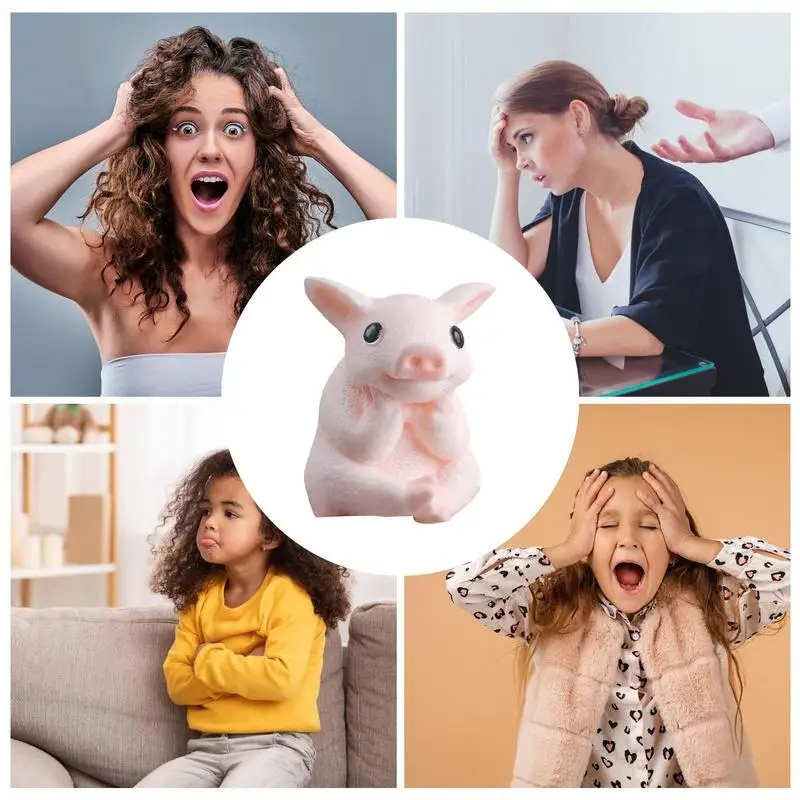 الحيوان تململ لعبة مضحك الوردي الحيوان ضغط لعبة 14 سنتيمتر/5.5 بوصة واقعية تململ دمية عالية المرونة انتعاش الكرة للفصول الدراسية