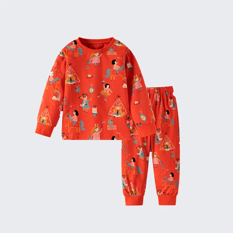 

Girls' Autumn Winter Outfit Stylish Little Girl Round Neck Shirt Children's Clothing Two Pieces